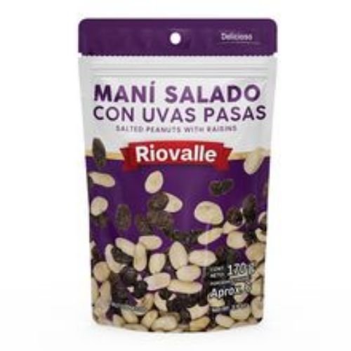 Imagen de Maní RIOVALLE uvas pasas x170 g