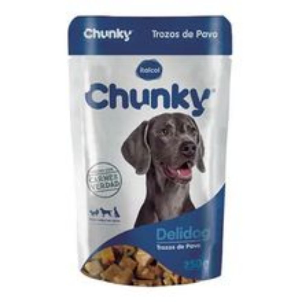 Imagen de Alimento húmedo para perro CHUNKY delidog pavo x250 g