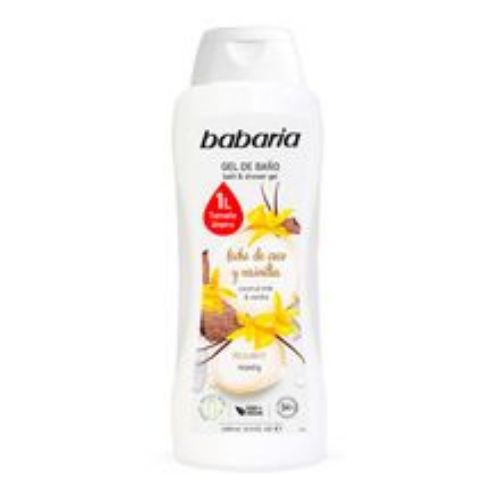 Imagen de Gel baño BABARIA coco vainilla X1000 ml