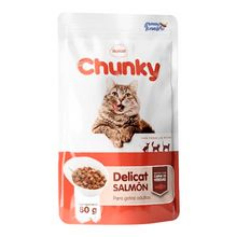 Imagen de Alimento húmedo para gato CHUNKY delicat salmón x80 g