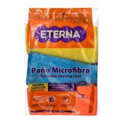 Imagen de Paño multiusos ETERNA microfibra x3 unds