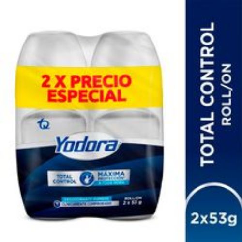 Imagen de Desodorante YODORA men roll on total control 2 unds x53 g c/u Precio especial