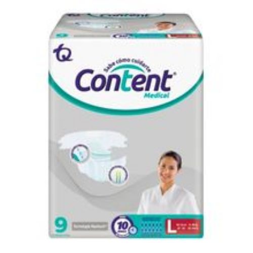 Imagen de Pañal CONTENT talla L 9 unds
