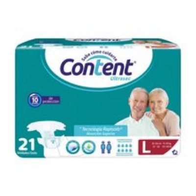 Imagen de Pañal CONTENT ultrasec talla l x21 unds