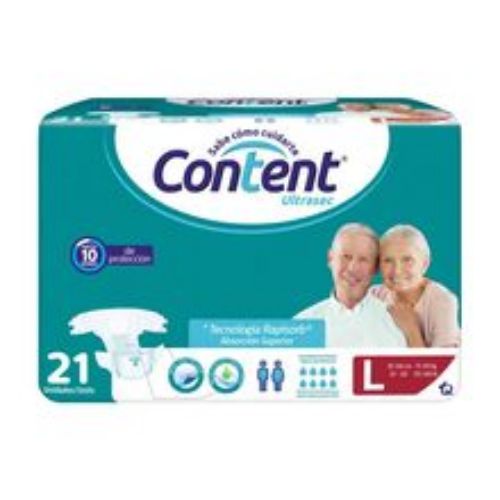 Imagen de Pañal CONTENT ultrasec talla l x21 unds