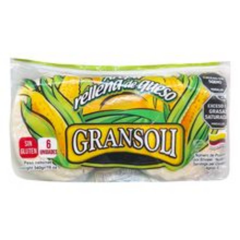 Imagen de Arepa GRANSOLI rellena de queso 6 unds x540 g