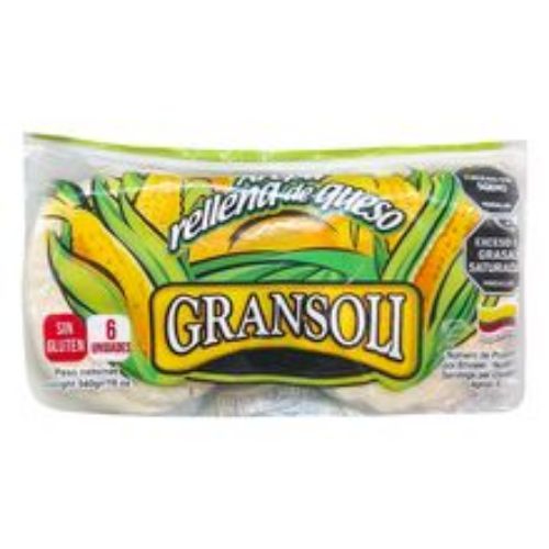 Imagen de Arepa GRANSOLI rellena de queso 6 unds x540 g