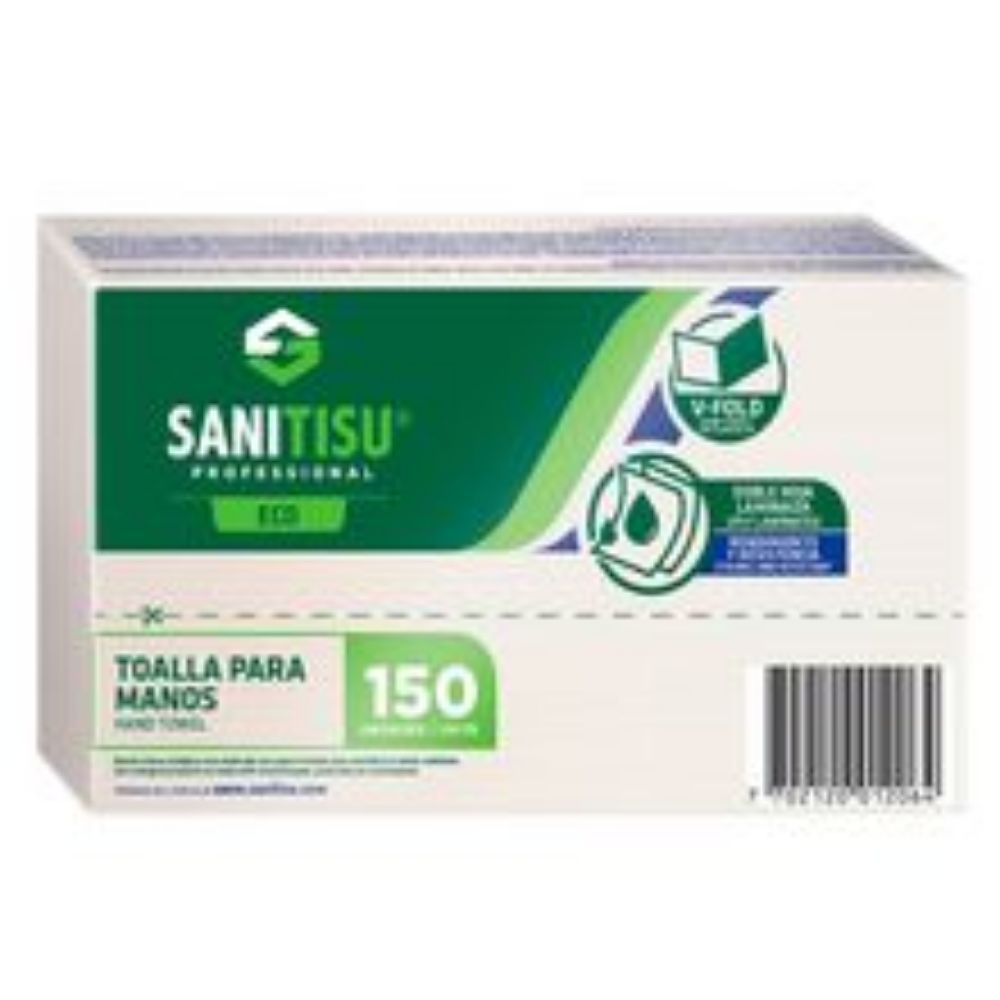 Imagen de Toallas SANITISU manos color natural x150 un