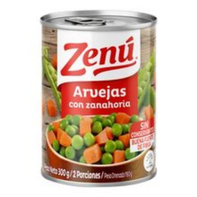 Imagen de Arveja ZENÚ con zanahoria x190 g
