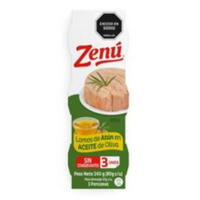 Imagen de Atún ZENÚ en aceite de oliva 3 unds x52 g c/u