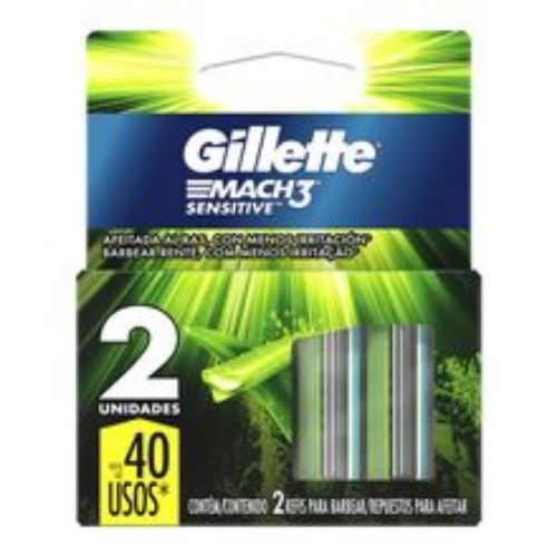 Imagen de Repuesto para máquina de afeitar GILLETTE mach3 sensitive x2 unds