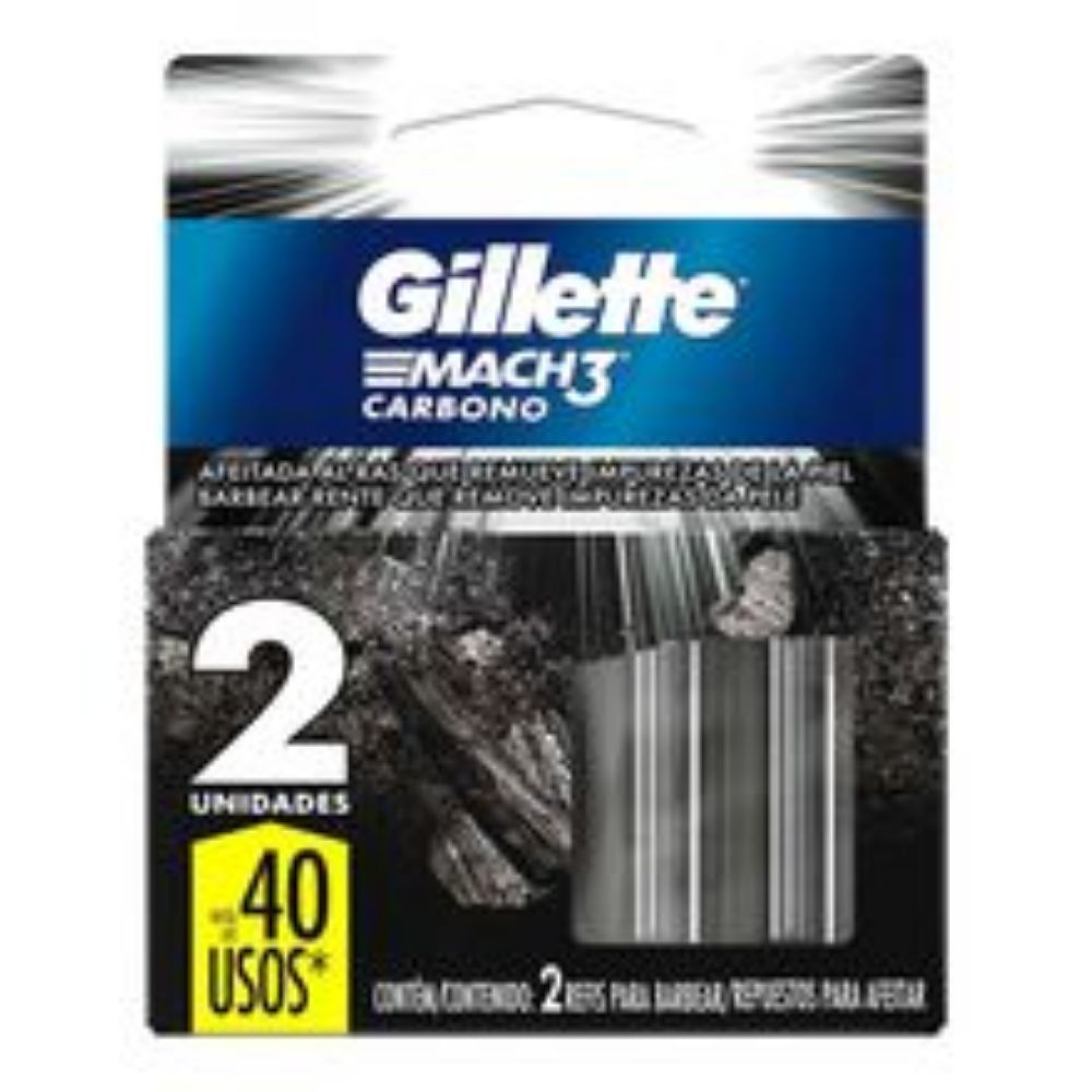 Imagen de Repuesto GILLETTE mach3 carbono 2 unds