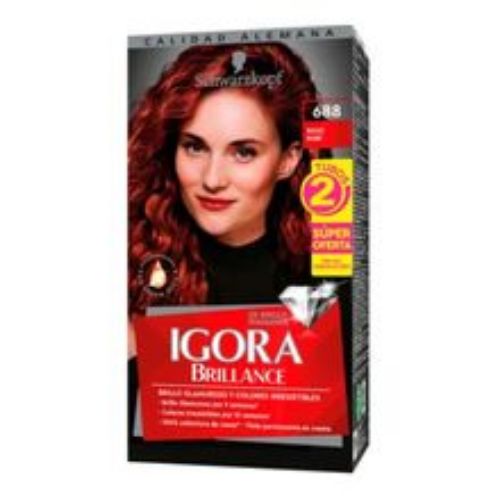 Imagen de Tinte IGORA brillance rojo rubi precio especial 2 tubos N.° 688