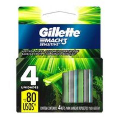 Imagen de Repuesto para máquina de afeitar GILLETTE mach3 sensitive x4 unds