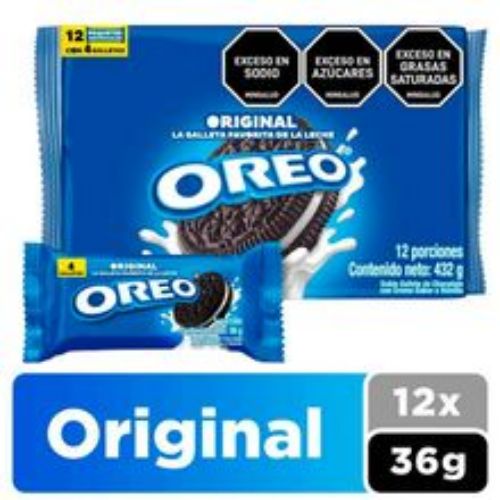 Imagen de Galletas OREO original 12 unds x36 g c/u