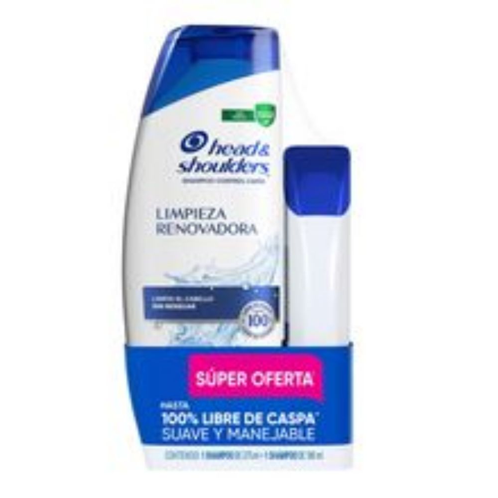 Imagen de Oferta shampoo HEAD & SHOULDERS limpieza renovadora x375 ml + shampoo x180 ml precio especial