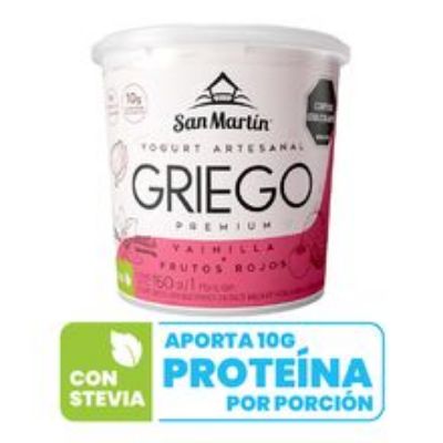 Imagen de Yogurt griego SAN MARTIN vainilla y frutos rojos x150 g