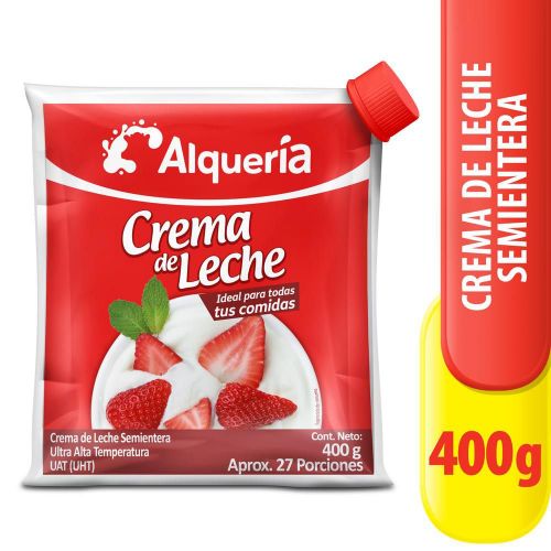 Imagen de Crema de leche ALQUERIA semientera (400  gr)