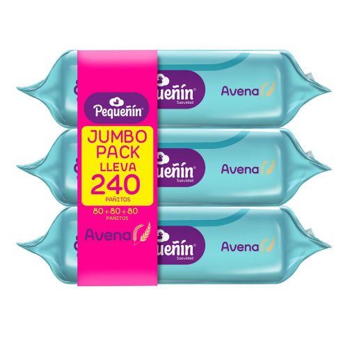 Imagen de Pañitos húmedos PEQUENIN avena jumbo pack (240  und)