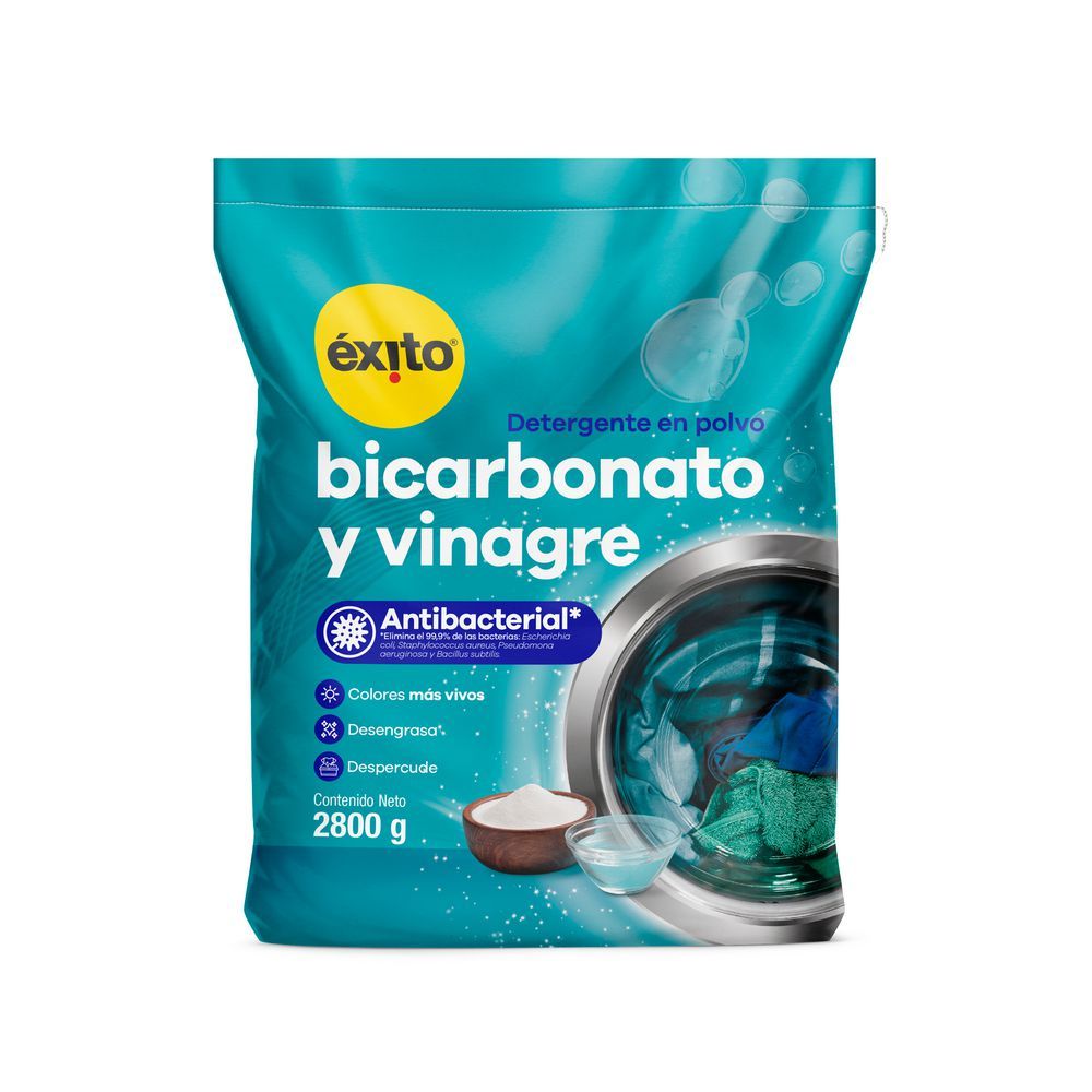 Imagen de Detergente en polvo EXITO MARCA PROPIA bicarbonato y vinagre (2800  gr)