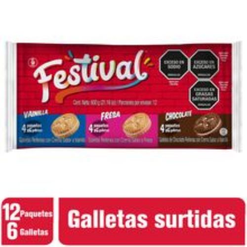 Imagen de Galletas FESTIVAL surtida 12 unds x50 g c/u