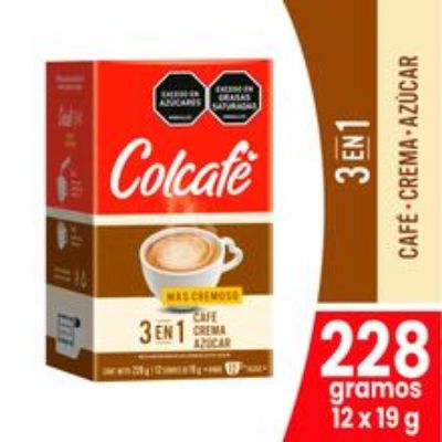 Imagen de Café COLCAFÉ 3 en 1 mas cremoso 12 sobres x19 g c/u