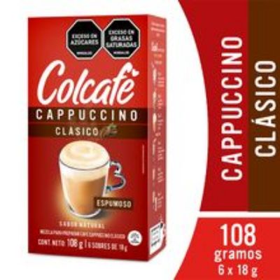 Imagen de Cappuccino COLCAFÉ clásico 6 unds x18 g c/u