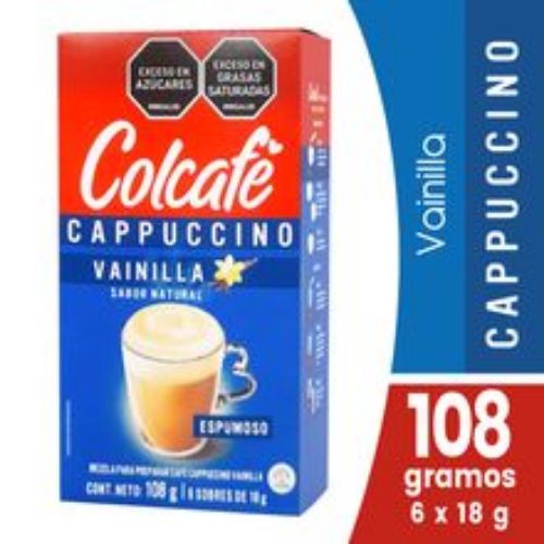 Imagen de Cappuccino COLCAFÉ vainilla 6 unds x18 g c/u