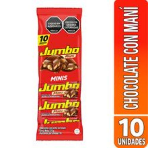 Imagen de Chocolatina JUMBO miní 10 unds x17 g c/u
