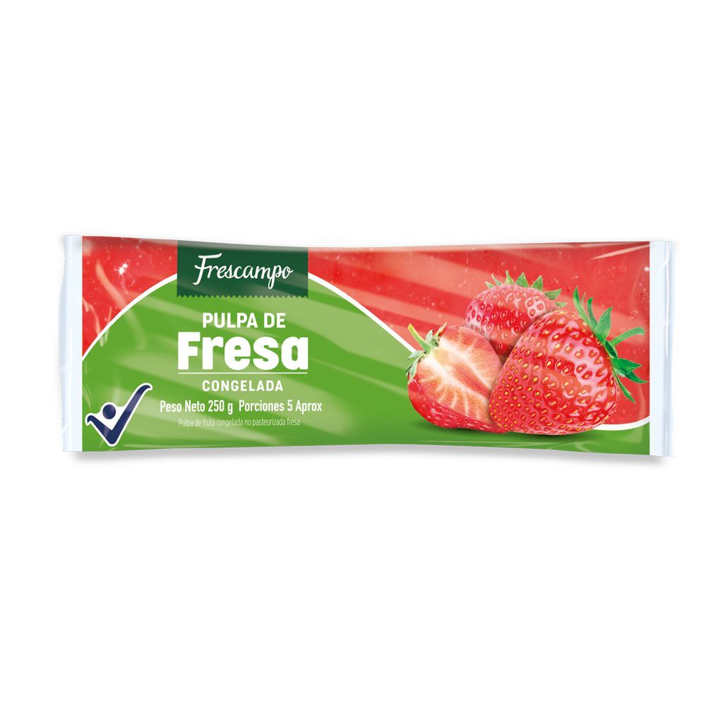 Imagen de Pulpa de fresa FRESCAMPO congelada (250  gr)