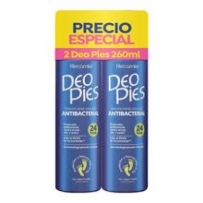 Imagen de Desodorante DEO PIES antibacterial 2 unds x260 ml c/u