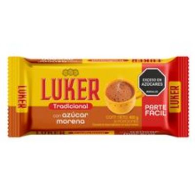 Imagen de Chocolate LUKER tradicional con azucar morena x400 g