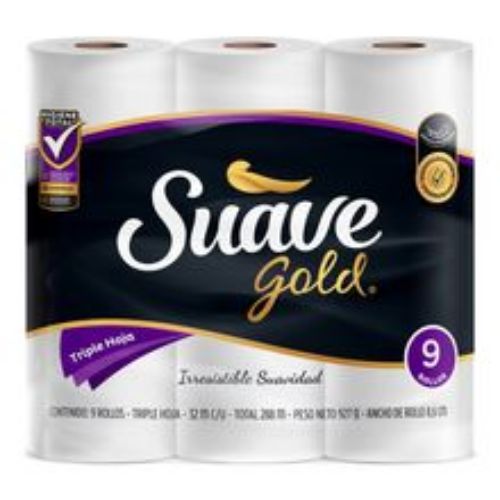 Imagen de Papel higiénico SUAVE GOLD 9 rollos x288 metros