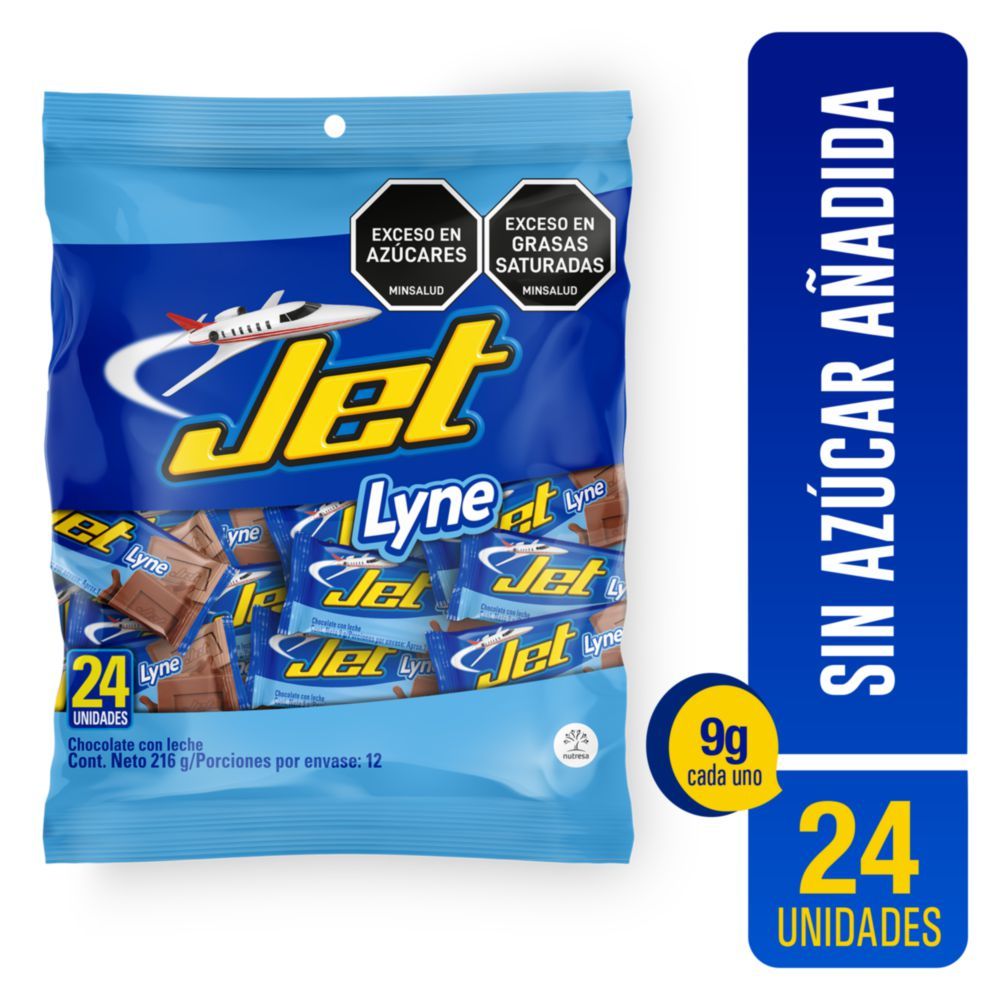 Imagen de Chocolatina JET mini chocolate con leche (216  gr)