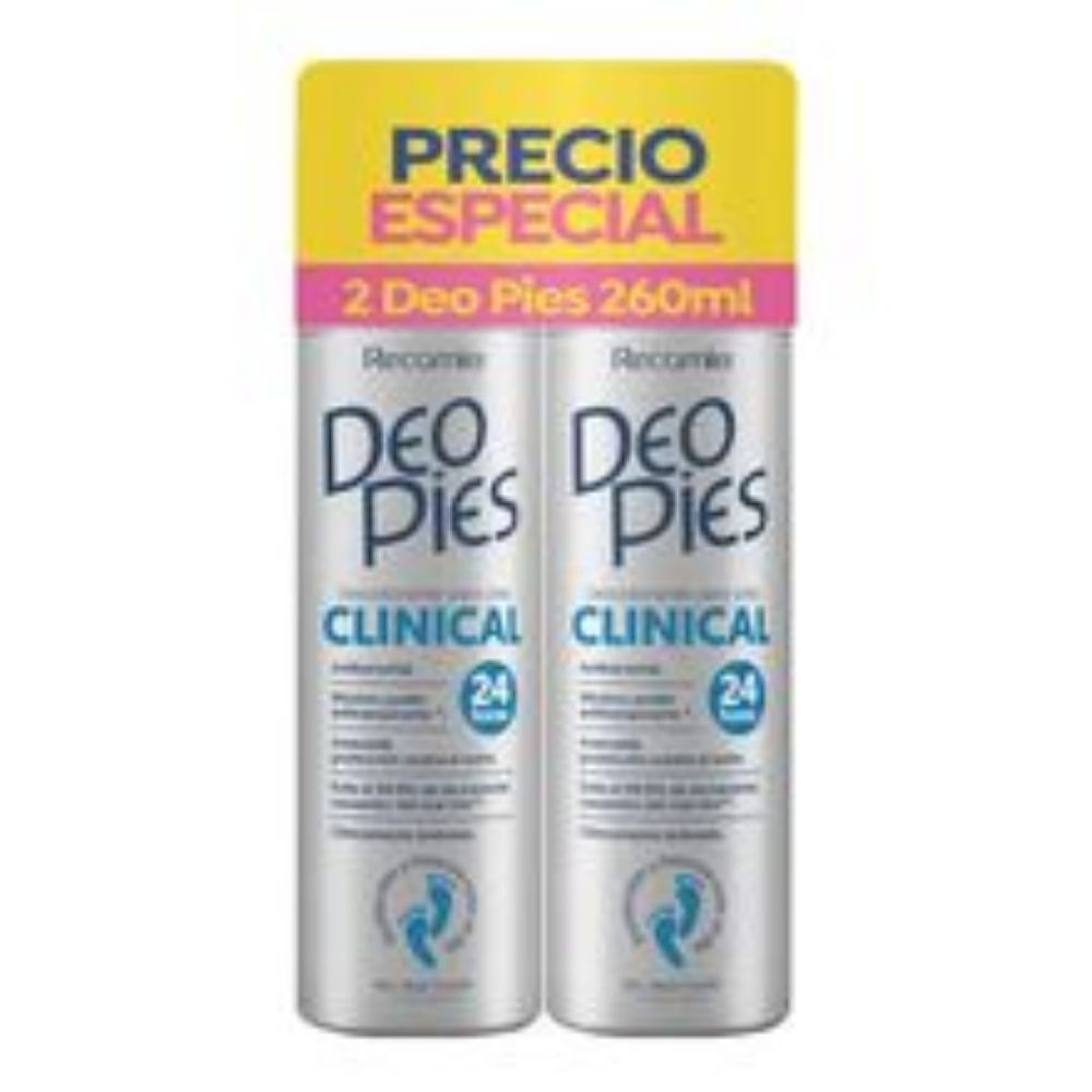 Imagen de Desodorante DEO PIES clinical 2 unds x260 ml c/u