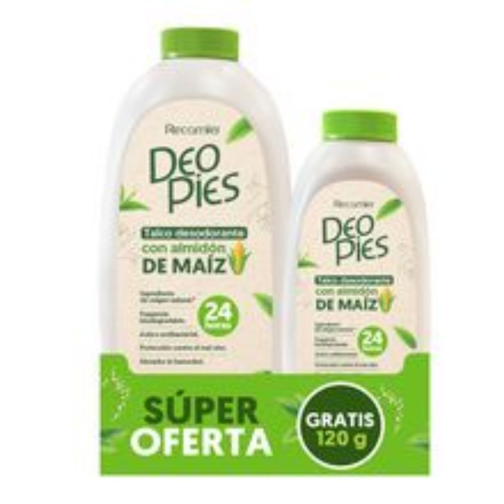 Imagen de Talco DEO PIES x300 g gratis 120 g