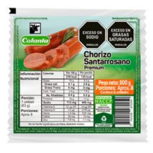 Imagen de Chorizo COLANTA santarosano x500 g