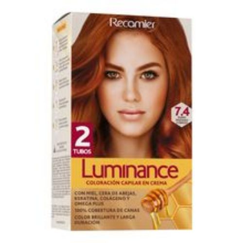 Imagen de Tinte LUMINANCE rubio mediano cobrizo 2 tubos N.° 7.4