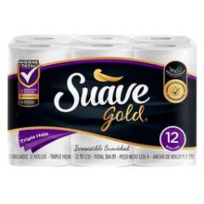 Imagen de Papel higiénico SUAVE GOLD 12 rollos x384 metros