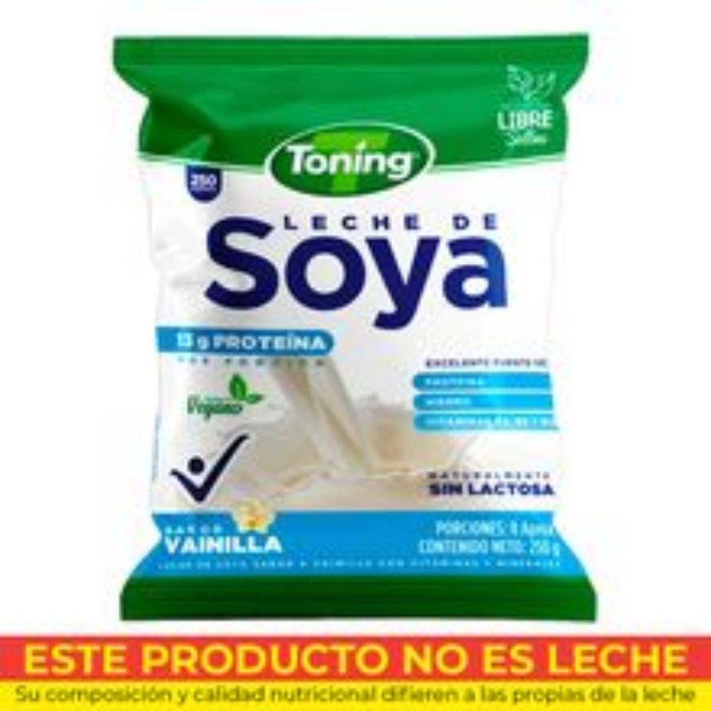 Imagen de Leche de soya TONING sabor vainilla x250 g