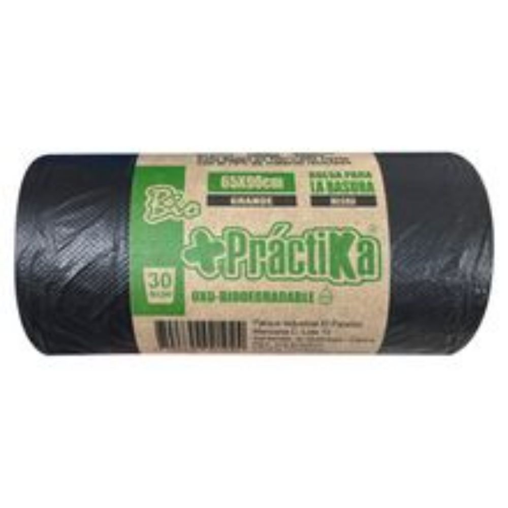 Imagen de Bolsa para basura PRACTIKA negra 65x90 cm x30 unds