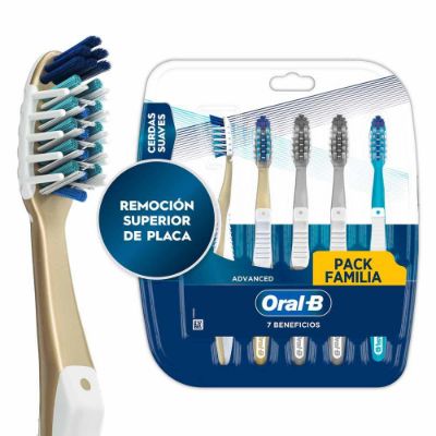 Imagen de Cepillo de dientes ORALB pack familia cerdas suaves (5  und)