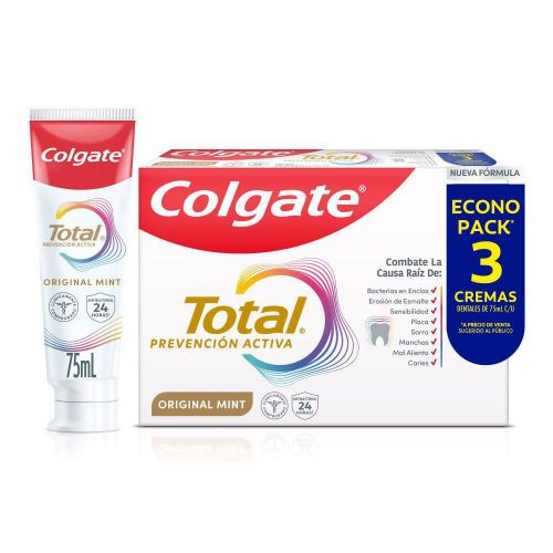 Imagen de Crema dental COLGATE total prevención activa mint (225  ml)