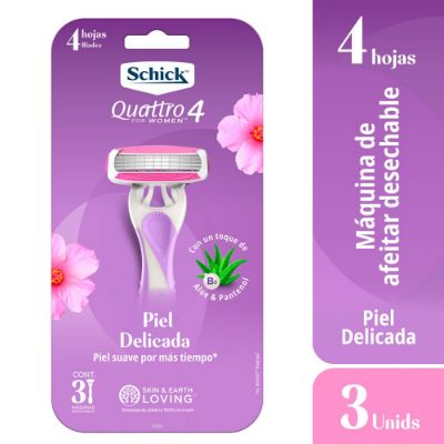 Imagen de Máquina de afeitar SCHICK quattro for women sensitive (3  und)