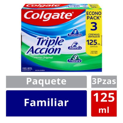 Imagen de Crema dental COLGATE triple acción (375  ml)