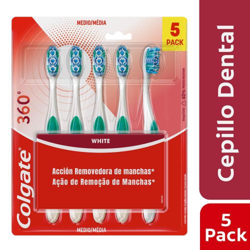 Imagen de Cepillo de dientes COLGATE blanqueador luminous medio (5  und)