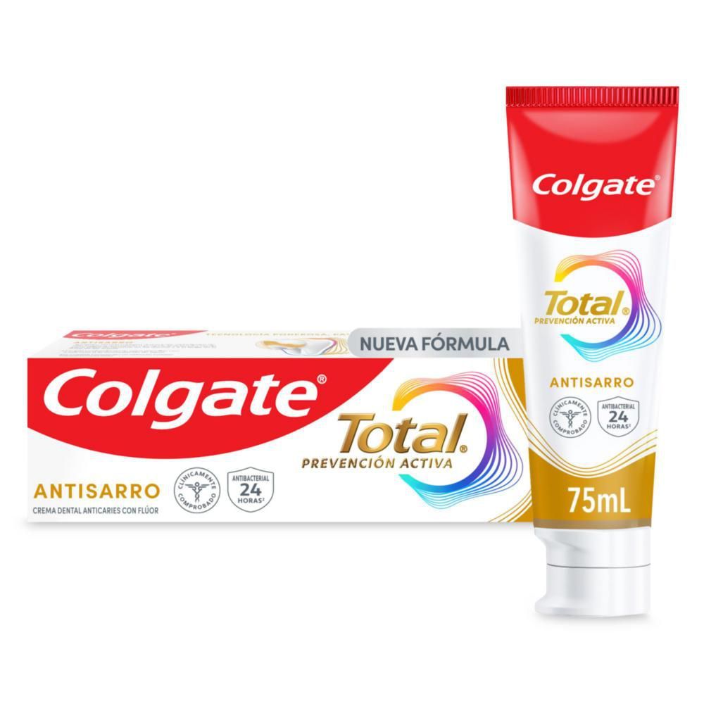 Imagen de Crema dental COLGATE total, prevención activa anti sarro (75  ml)