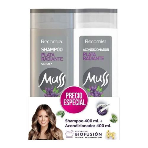 Imagen de Shampoo MUSS x400 ml + acondicionador x400 ml precio especial