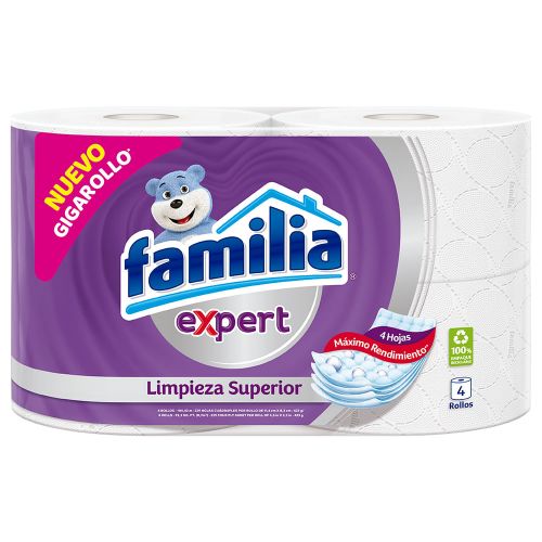 Imagen de Papel higiénico FAMILIA expert 4 rollos x104,42 metros