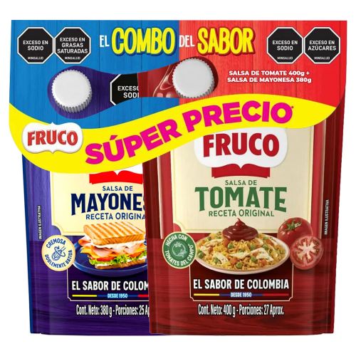 Imagen de Salsa de tomate FRUCO x400 g + mayonesa x380 g